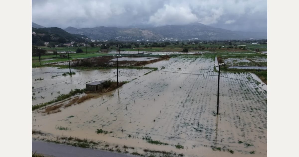 Εικόνες καταστροφής στο Οροπέδιο Λασιθίου – Χιλιάδες στρέμματα κάτω από τα νερά (φώτο)