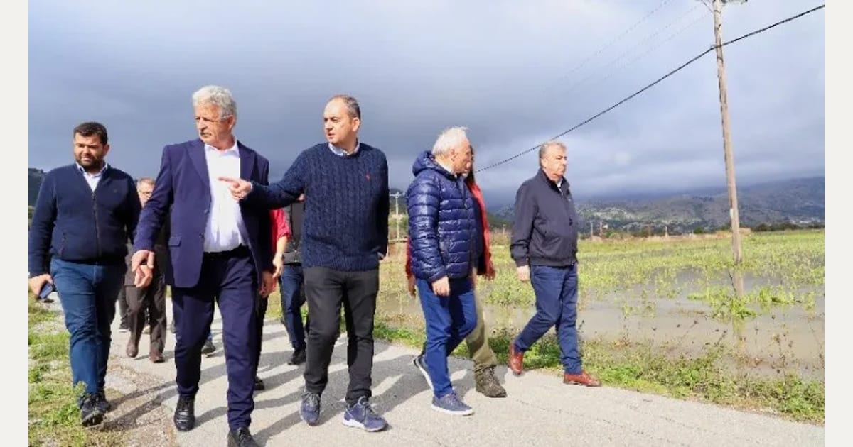 Στην Ιεράπετρα για αυτοψία στις πληγείσες περιοχής, μέλη του κυβερνητικό κλιμακίου που βρίσκονται από το πρωί στην Κρήτη