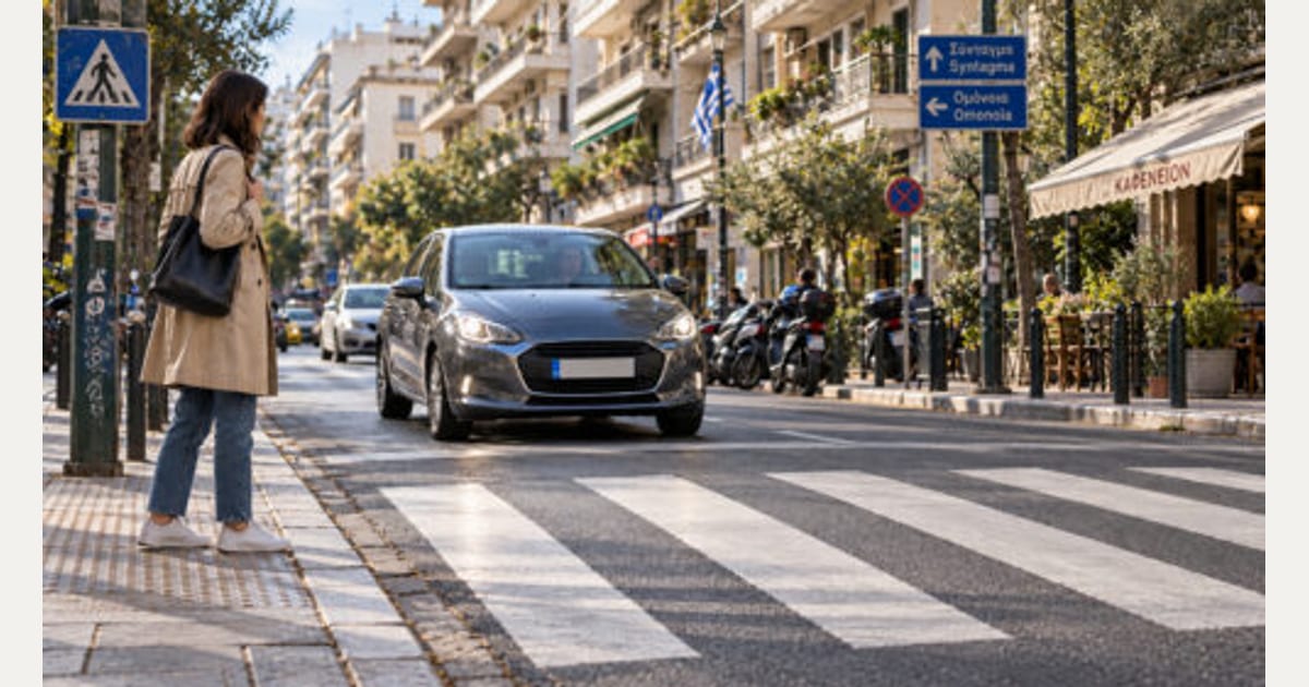 Ο πεζός περιμένει στη διάβαση αλλά δεν έχει πατήσει στον δρόμο. Πρέπει να σταματήσεις;