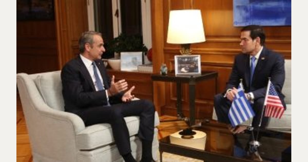 Συνάντηση Μητσοτάκη – Ρούμπιο στο Μαξίμου: Στο επίκεντρο η στρατηγική συνεργασία Ελλάδας – ΗΠΑ
