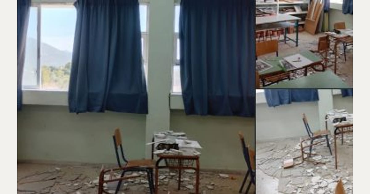 Θεσσαλονίκη: Σοβάς έπεσε στο κεφάλι 15χρονου μαθητή – Μεταφέρθηκε αιμόφυρτος στο νοσοκομείο (φώτο)