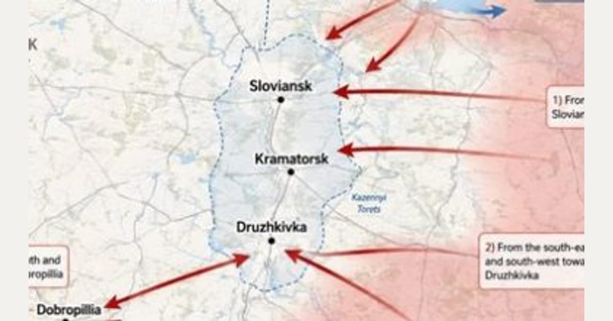 Πώς εξελίσσεται η περικύκλωση των Κραματόρσκ-Σλαβιάνσκ-Ντρουζκίβκα